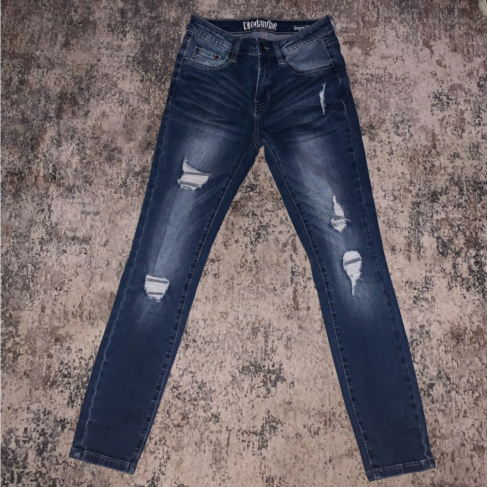 Rewash Dual-Tone Distressed Skinny Jeans